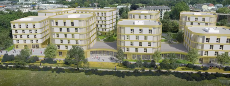 Vue globale de la résidence étudiante de Rennes School of Business